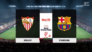 Sevilla Vs Barcelona  LaLiga 202324  FC24 [upl. by Athelstan]