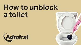 How to unblock a toilet  Admiral UK [upl. by Staffan]