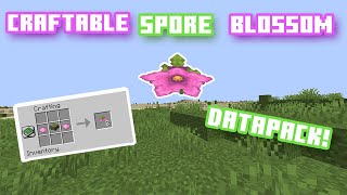 How to Get The Spore Blossom in Survival like HermitCraft Craftable Spore BlossomCustom Datapack [upl. by Llertrac]