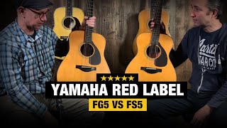 Yamaha Red Label Guitars  FG5 vs FS5 Comparison [upl. by Tuppeny]