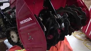 HONDA HSS1332 SnowblowerSnowthrower Auger Removal And Refinish Part 1 [upl. by Jabez266]