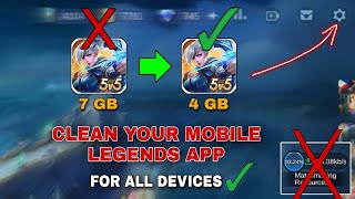 How to Remove Datas that are No Longer Needed in Mobile Legends [upl. by Ardnosac145]