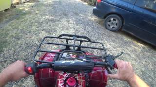 Coolster ATV3125XR8U 125cc ATV  startup amp ride [upl. by Nnayram]