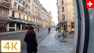 Rue des EauxVives in Geneva Switzerland  Spring 2021【4K】Canton de Genève Suisse [upl. by Idonah]