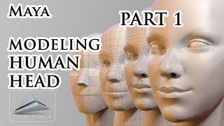 Head Modeling Tutorial Part1  Learn Maya [upl. by Aicella805]