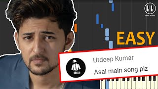 Asal Mein  Darshan Raval  EASY Piano Tutorial [upl. by Akceber373]