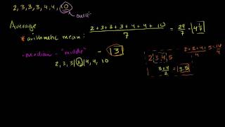 Average or Central Tendency Arithmetic Mean Median and Mode [upl. by Proudfoot]