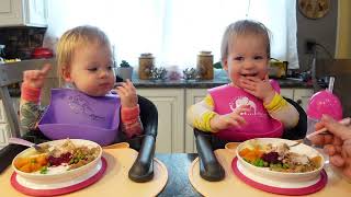 Twins eat Thanksgiving feast [upl. by Paz]