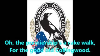 Collingwood Magpies theme song Lyrics AFL SingALong [upl. by Fabrienne]