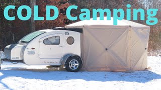 Teardrop Trailer COLD camping Propex HS2000 [upl. by Zetra]