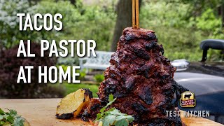 Homemade Beef Tacos Al Pastor Recipe  Grill Setup [upl. by Minnnie]