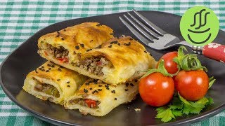 📢 3 Yufka ile 10 Kişilik Bereketli ✅ KIYMALI BÖREK TARİFİ [upl. by Nance831]