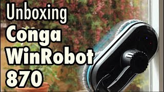 Robot limpiacristales Conga WinRobot 870 Unboxing y características [upl. by Lizette473]