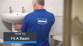 Wickes How To Fit a Basin amp Taps [upl. by Orecic1]