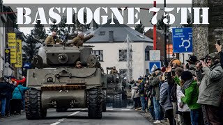 Big Parade in Bastogne for the 75th Anniversary many tanks and more [upl. by Noyrb600]