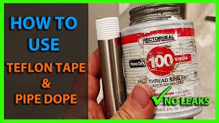 How To Use Teflon Tape amp Pipe Dope on Water Lines  PTFE Thread Sealant Tape amp Pipe Thread Sealant [upl. by Mcgrody349]