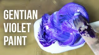 Making Acrylic and Oil Paint from Gentian Violet Crystal Violet [upl. by Jerz]