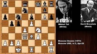 Mikhail Tal vs David Bronstein  Moscow 1973 [upl. by Lauber]