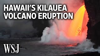 Lava Pours Steadily From Hawaiis Kilauea Volcano  WSJ [upl. by Haroppizt]