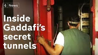 Inside Gaddafis secret tunnels  Channel 4 News [upl. by Yann]