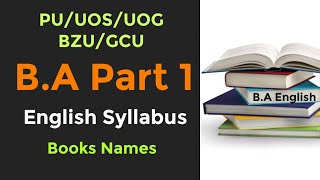 BA part 1 English syllabus and books names [upl. by Anirahtak]