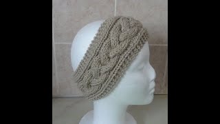 Knitting Cable Headband [upl. by Ladonna]