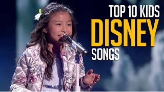 Top 10 Kids Singing DISNEY Songs on Talent Shows [upl. by Niras]