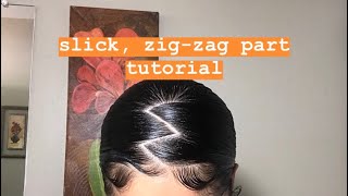 SLICK ZIGZAG PONYTAIL  EDGES [upl. by Reiners]