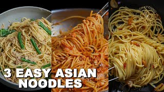 3 EASY Asian Noodle Recipes with Few Ingredients [upl. by Francie]