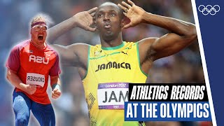 🤩 Legendary Performances 🔥 EVERY Athletics Mens Olympic Record [upl. by Zimmerman]