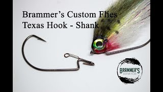 Fly Tying Brammers Custom Texas Hook  Shank for Weedless Baitfish Patterns [upl. by Keldon814]