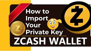 How To Import Wallet with Private Key of Zcash ZEC  Crypto Wallets Info [upl. by Teddie]