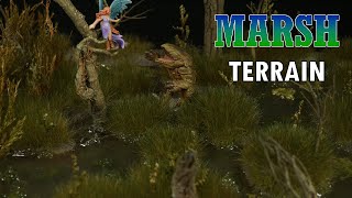 How To Make Marshland Swamp Terrain  DampD Fantasy Diorama [upl. by Meekar]