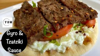 Homemade Gyro Meat Recipe and Tzatziki Sauce [upl. by Treborsemaj]