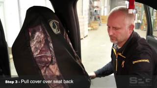 Universal Seat Cover Installation Video Auto [upl. by Risteau]