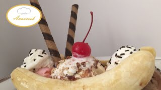 Como hacer banana Split [upl. by Eirual]