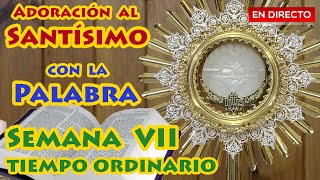 Adoración al Santísimo en vivo con la Palabra de Dios Domingo 7 del Tiempo Ordinario Año C [upl. by Nallij]