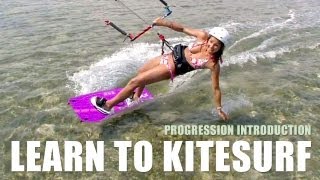 Learn To Kiteboard  Progression Kiteboarding Beginner [upl. by Ytissahc]