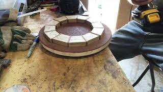 53 How To Make A Segmented Ring In Great Detail From Oak amp Sapele [upl. by Kemeny]