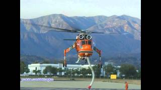 SikorskyErickson S64 SkycraneAirCrane Fire Fighting Helitanker quotElvisquot Landing [upl. by Diamante]