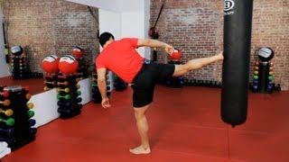 How to Do a Sidekick  Kickboxing Lessons [upl. by Warder]