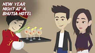 New Years Night At A Bhutia Hotel  Animated Horror Story [upl. by Linzer]