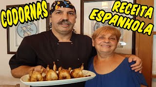 RECEITA CODORNA ASSADA  TAPAS ESPANHOLAS [upl. by Eilrac948]