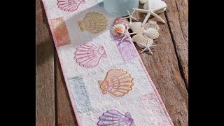 EmbroiderAlong Trapunto Seashell Table Runner [upl. by Waddington]