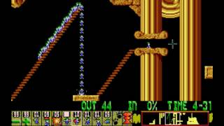 Lemmings PC  Level 25 Tricky Cascade [upl. by Yeargain]