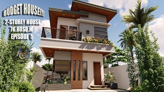 Low cost 2storey House DesignBudget House [upl. by Aihsital]