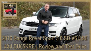 2016 Range Rover Sport 3 0 SD V6 HSE 4X4  Review and Test Drive [upl. by Cusack]