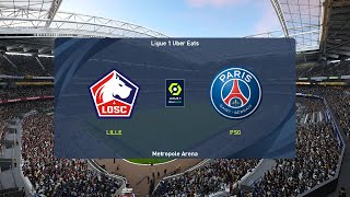 Lille vs PSG 01092024 Ligue 1 PES 2021 [upl. by Maice]