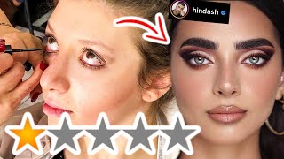 THE WORST REVIEWED MAKEUP ARTIST COPIED HINDASH [upl. by Lenneuq]