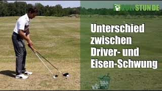 Unterschied Driver und Eisen beim Golfschwung [upl. by Ayitahs]